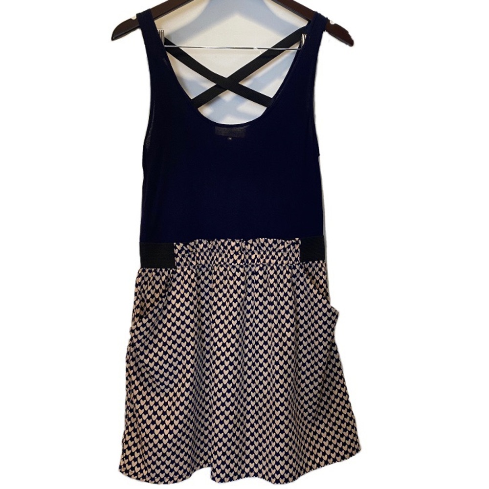 Love Tree Dress Size Large Blue / Peach Hearts L